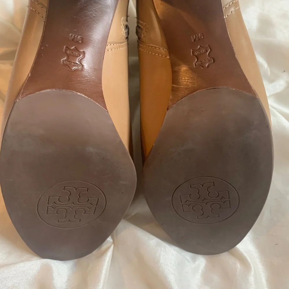 Tory Burch Tan Leather Booties sz 9M
